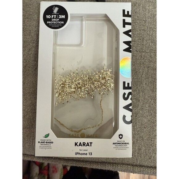 Case-Mate Case for iPhone 13 Gold Karat Marble Design New - Picture 1 of 5